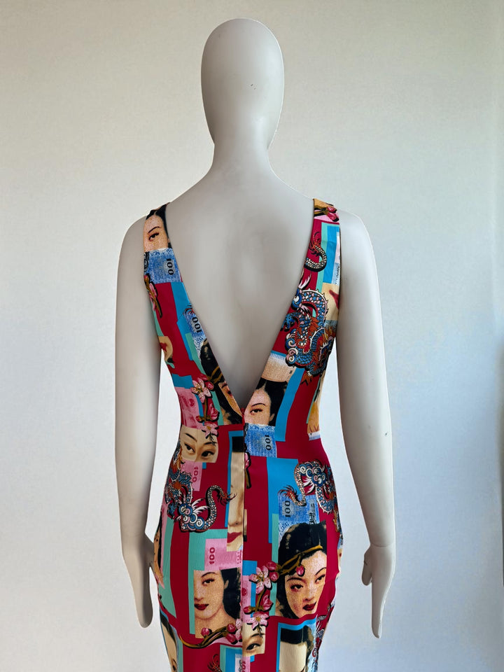 D&G S/S 2001 Asian Faces Dress