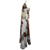 Roberto Cavalli S/S 2005 Silk Seashell Print Cream Set
