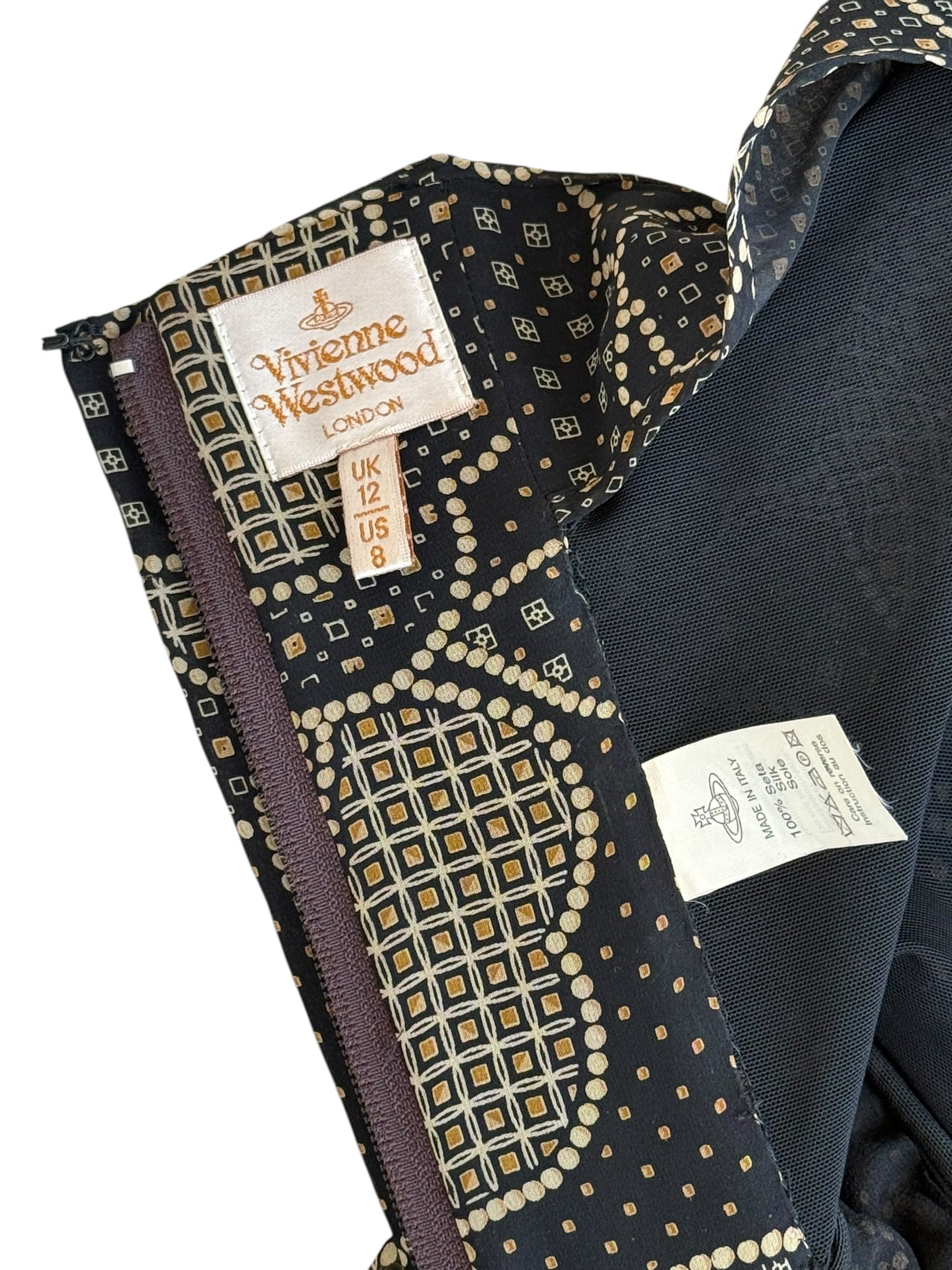 Vivienne Westwood Silk Paisley Corseted Dress