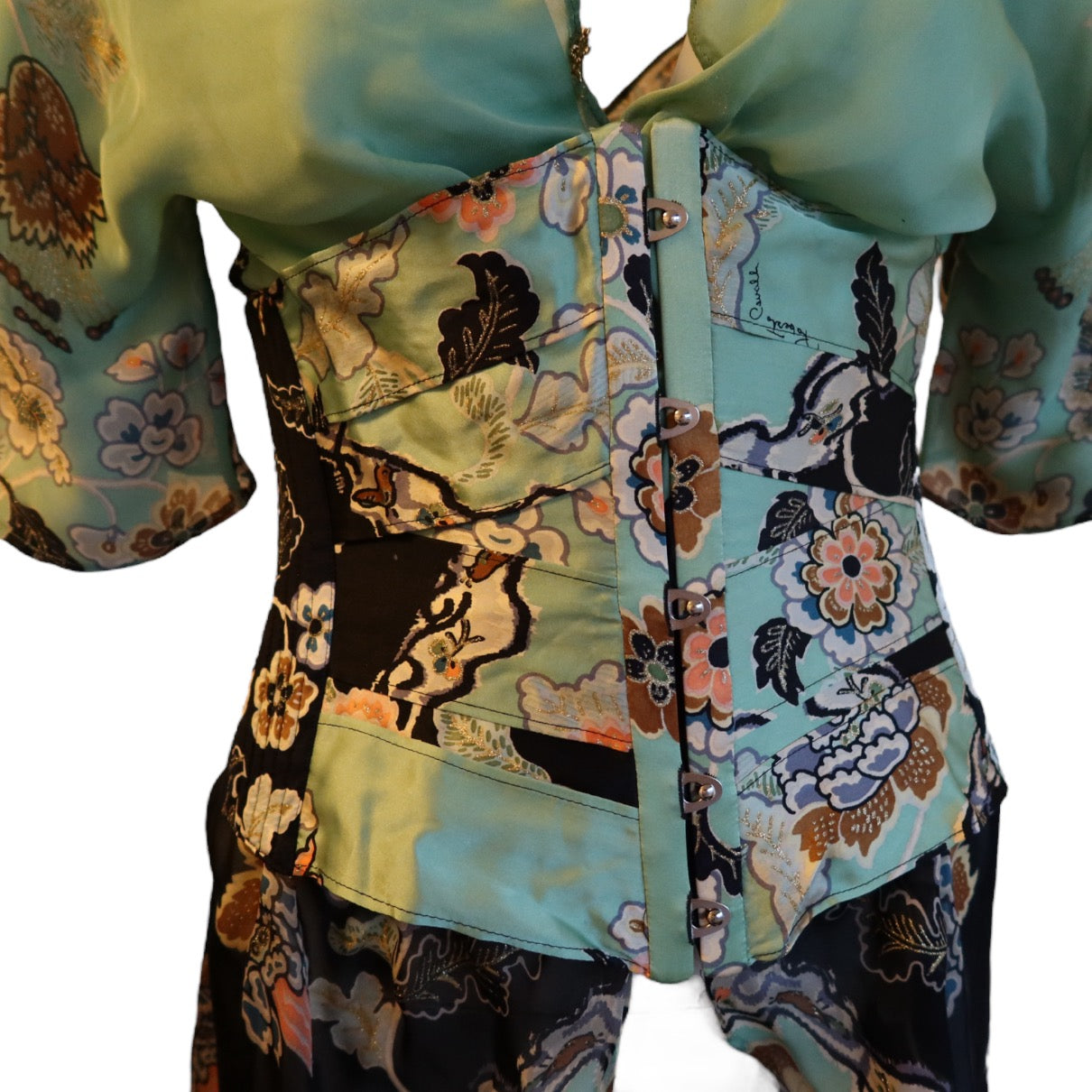 Roberto Cavalli S/S 2003 Chinoiserie Corset & Top
