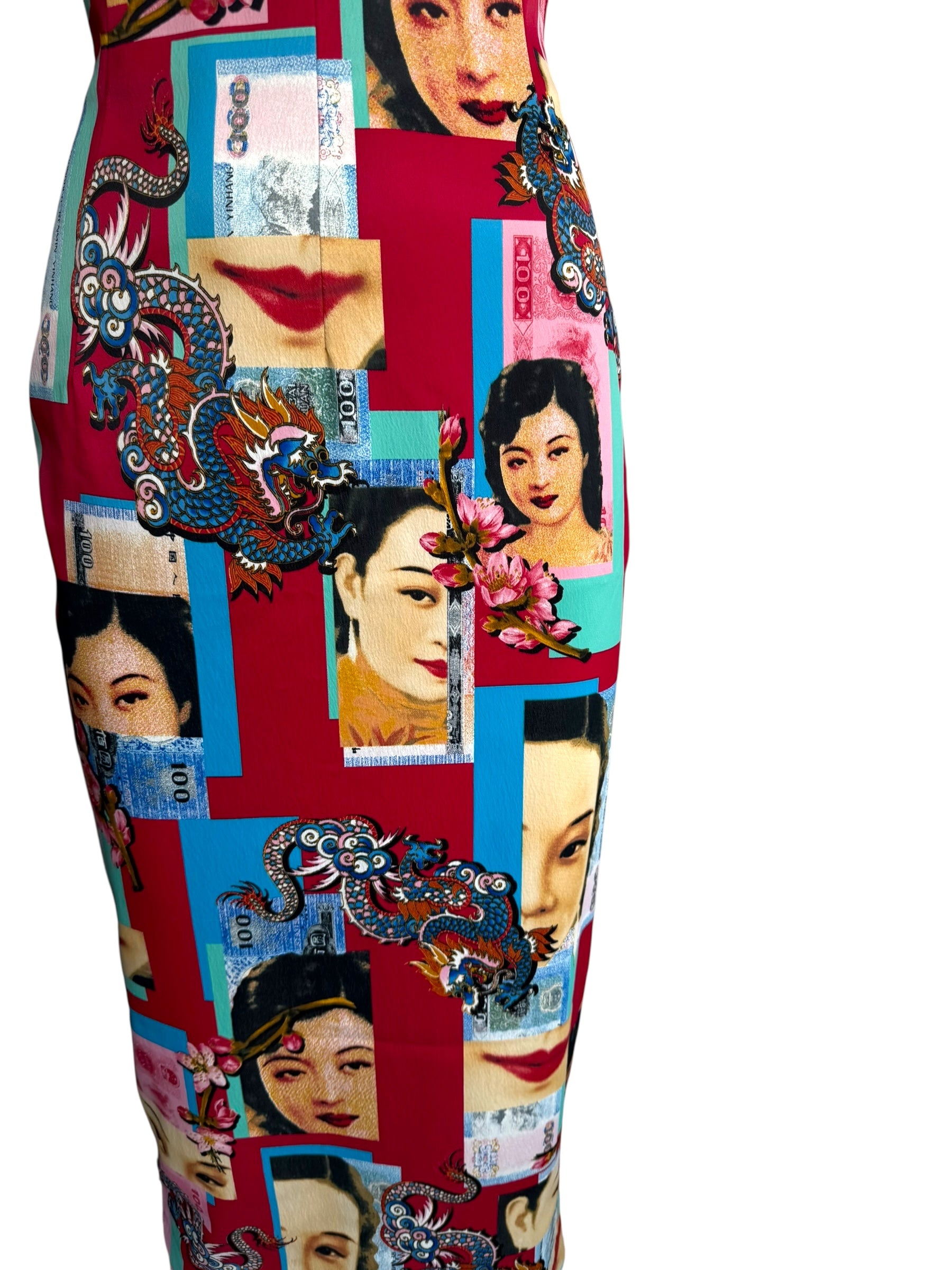 D&G S/S 2001 Asian Faces Dress