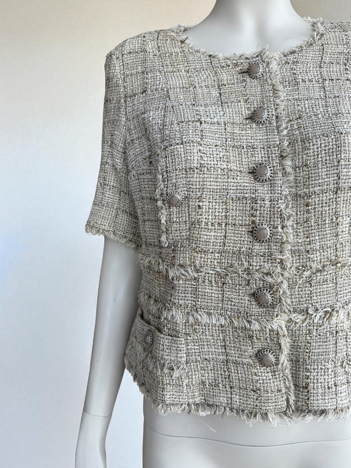 Chanel 2011 Tweed Short-Sleeve Blazer