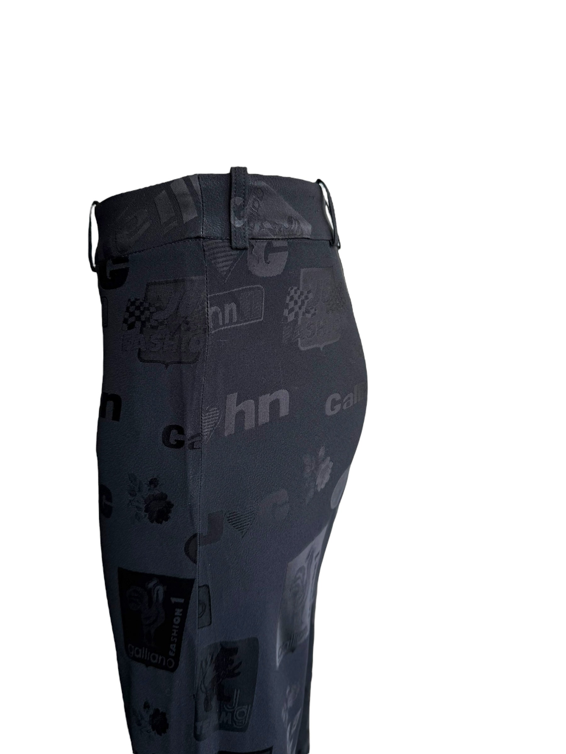 John Galliano S/S 2002 Formula 1 Silk Trousers
