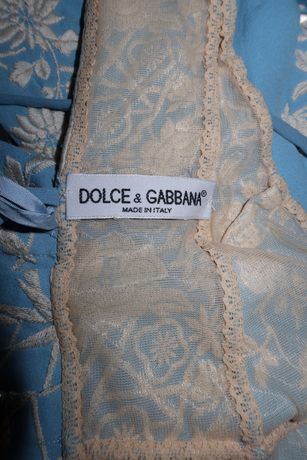 Dolce & Gabbana S/S 1997 Silk Floral Embroidered Dress "China Collection”