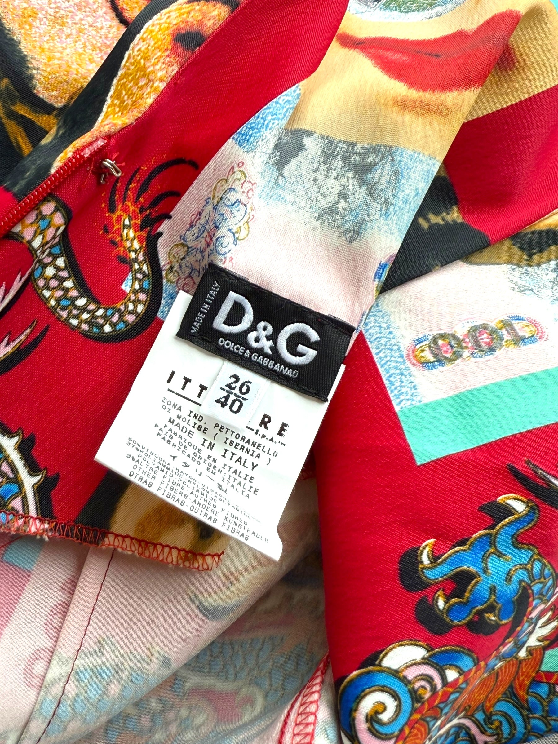 D&G S/S 2001 Asian Faces Dress
