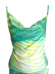 Roberto Cavalli S/S 2001 Psychedelic Print Silk Set