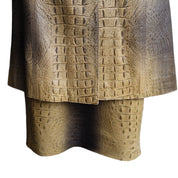 Roberto Cavalli F/W 2000 Croc Leather Trenchcoat And Skirt