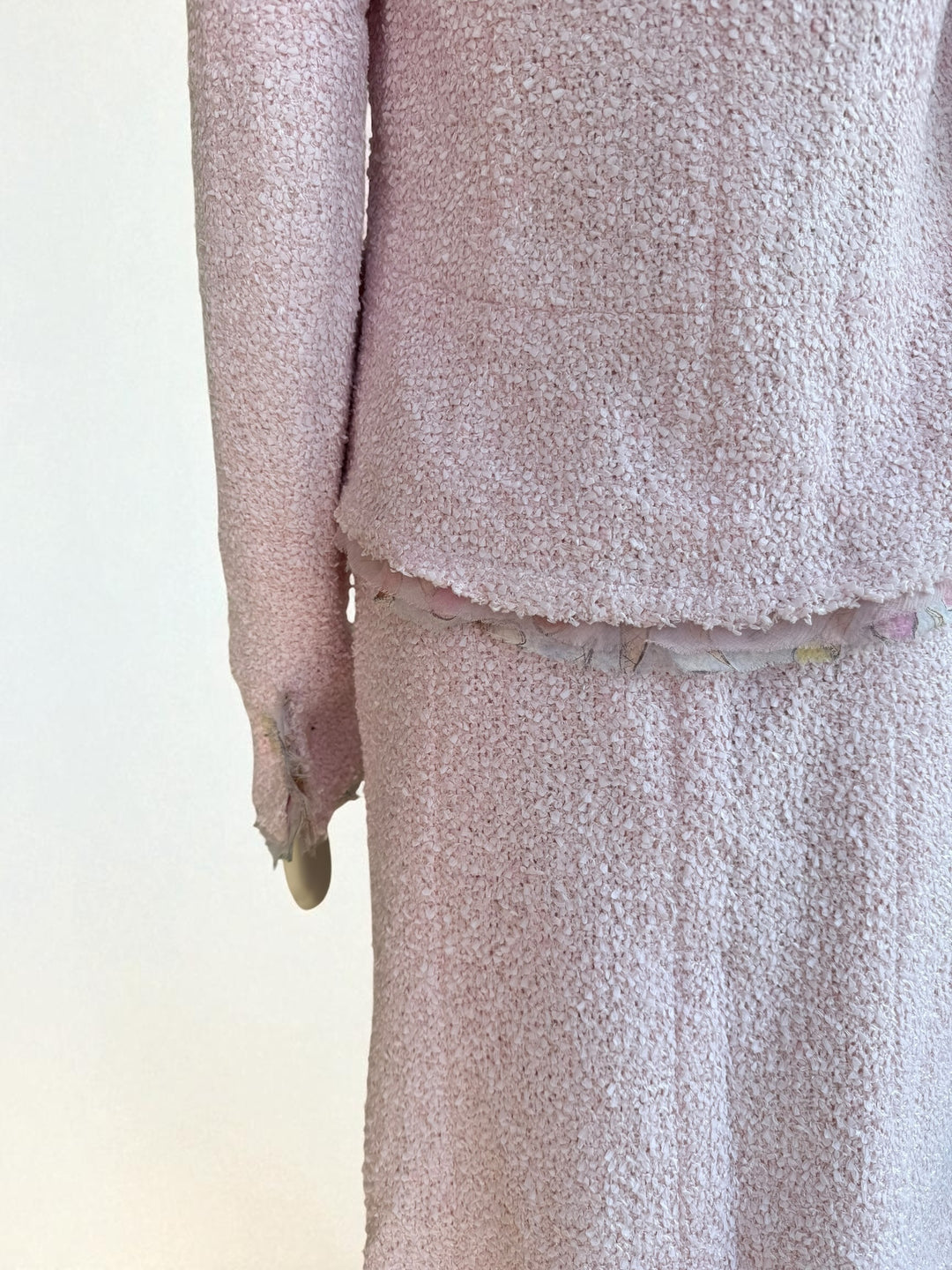 Chanel Resort 04C Pink Tweed Skirt Suit
