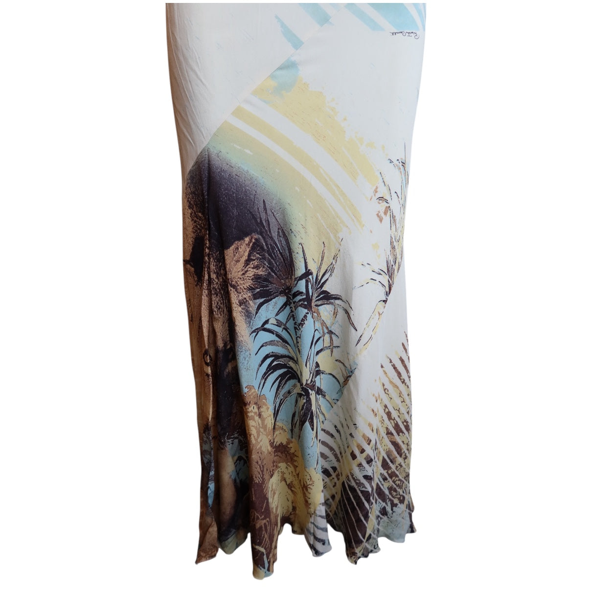 Roberto Cavalli S/S 2002 Lion Silk Dress