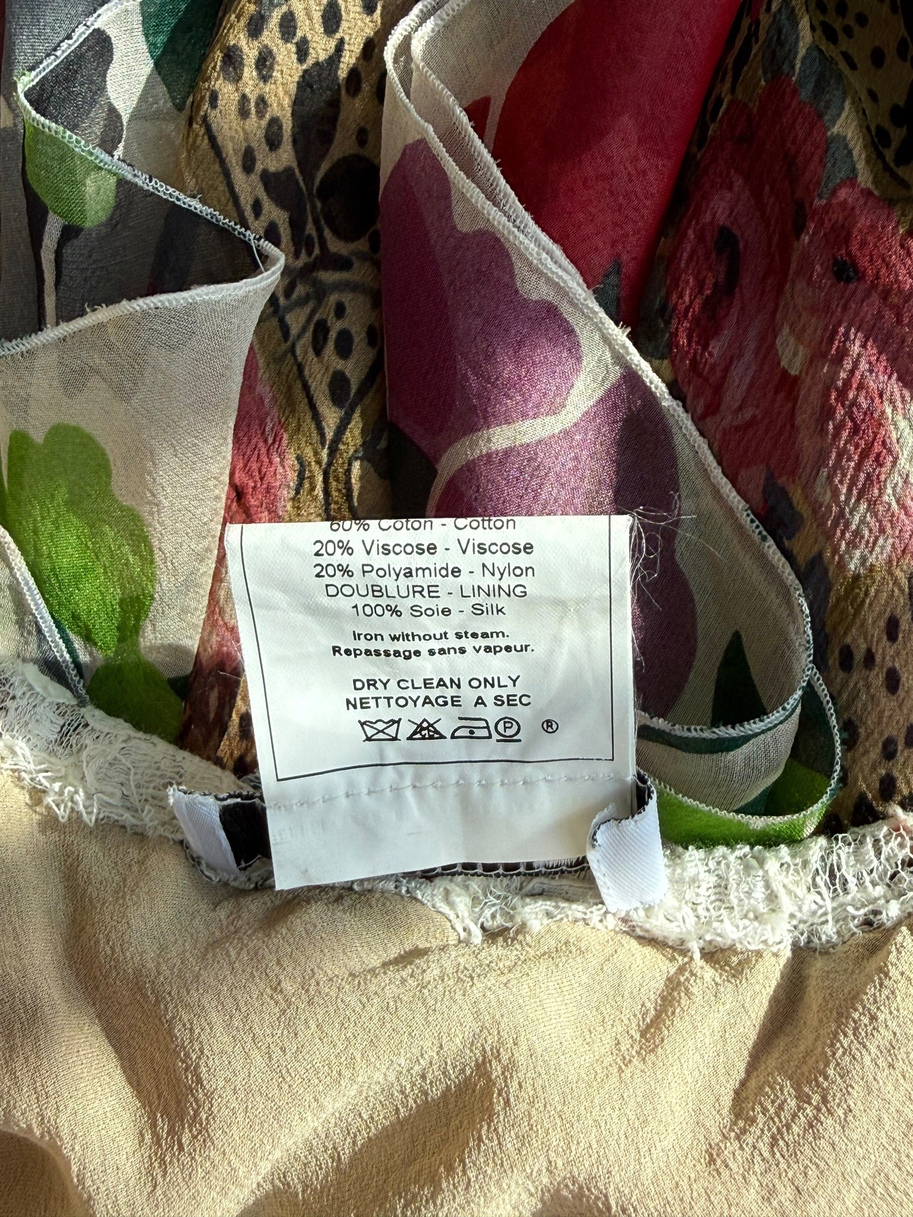 Christian Dior F/W 2001 Floral Silk Dress