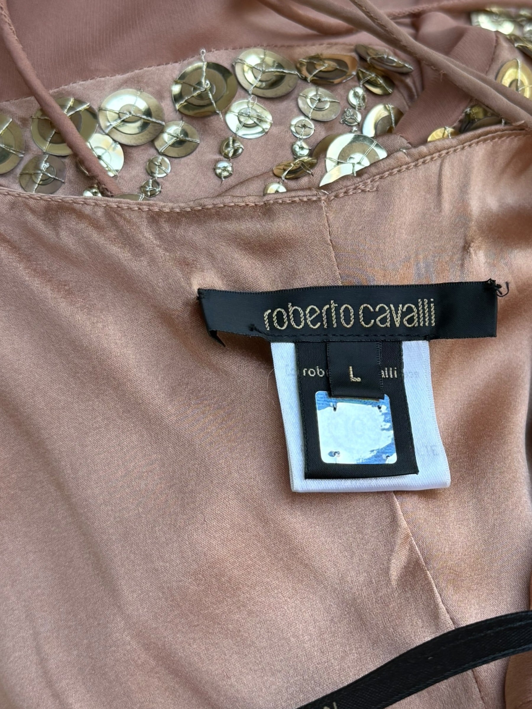 Roberto Cavalli S/S 2004 Embellished Silk Dress