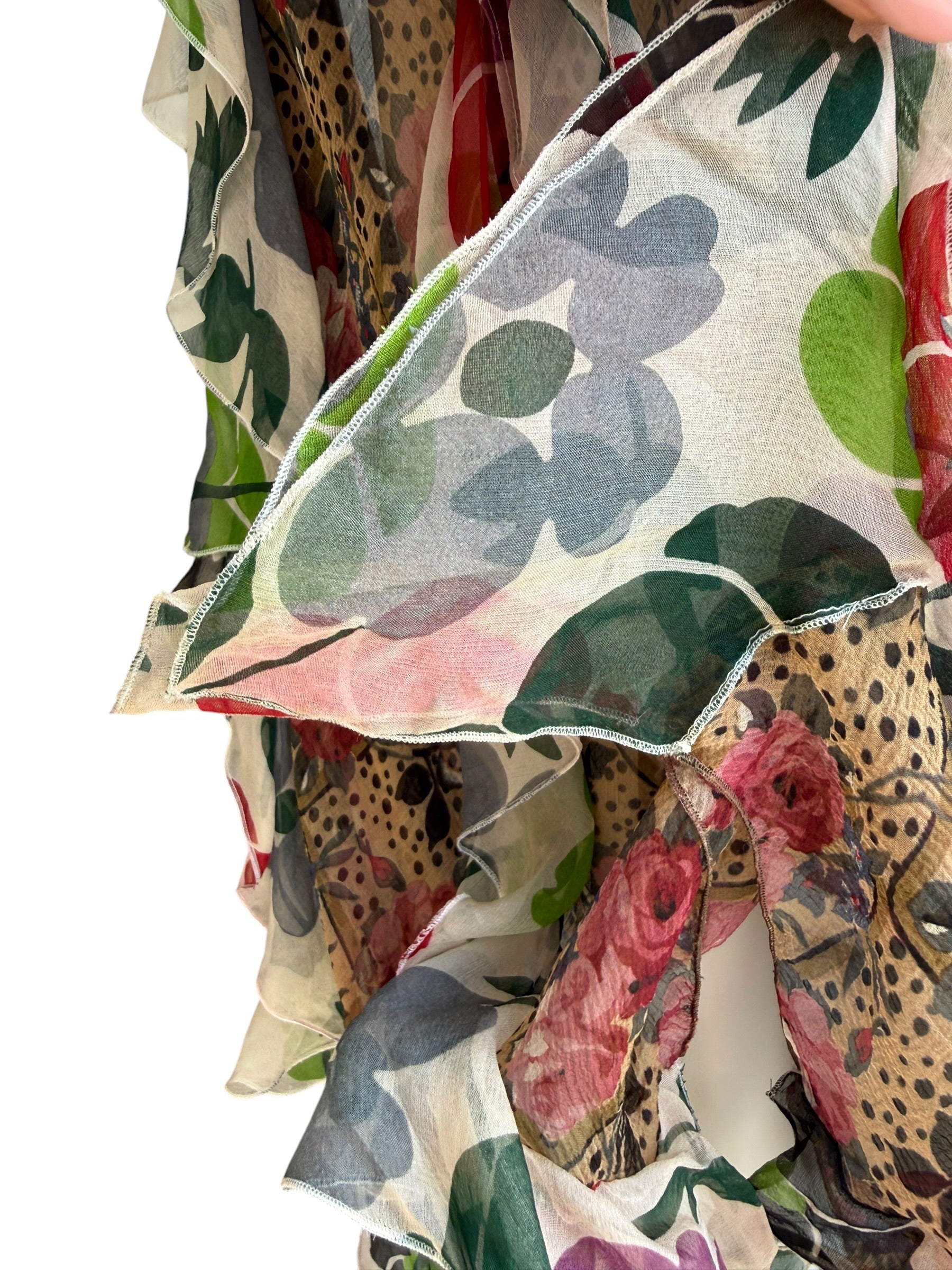 Christian Dior F/W 2001 Floral Silk Dress