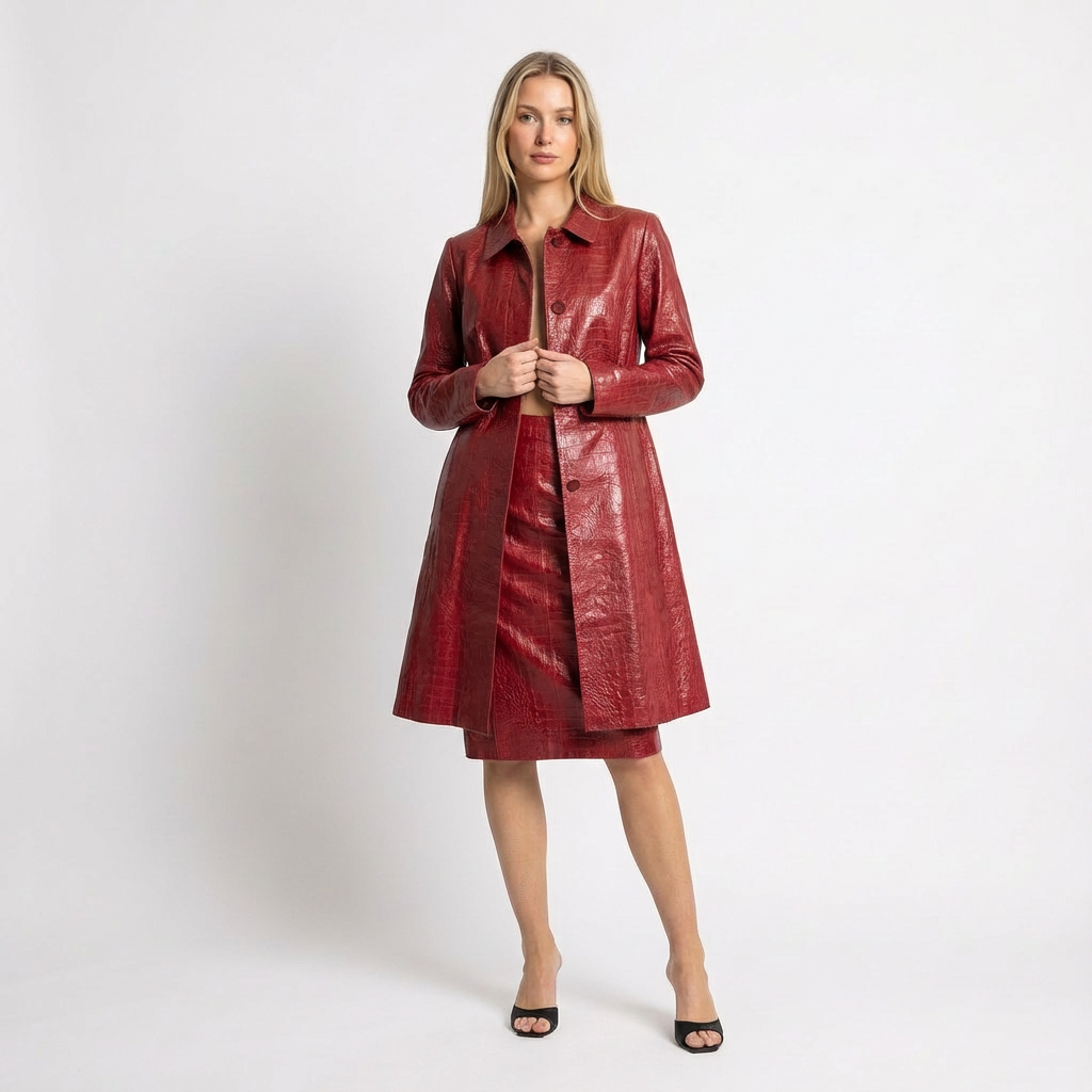 Roberto Cavalli F/W 2000 Crocodile Leather Set