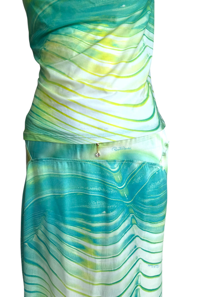 Roberto Cavalli S/S 2001 Psychedelic Print Silk Set