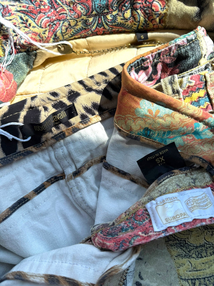 Roberto Cavalli F/W 2002 Patchwork Jeans And Jacket