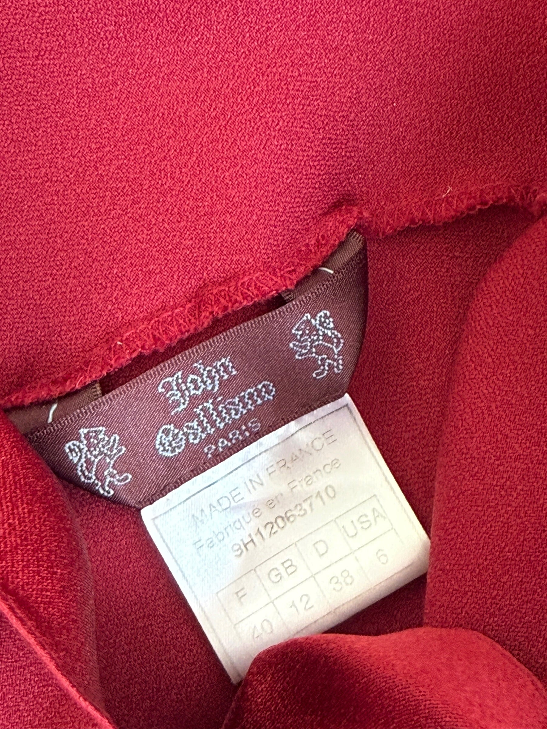 John Galliano F/W 1999 Crimson Bias Cut Satin Evening Gown