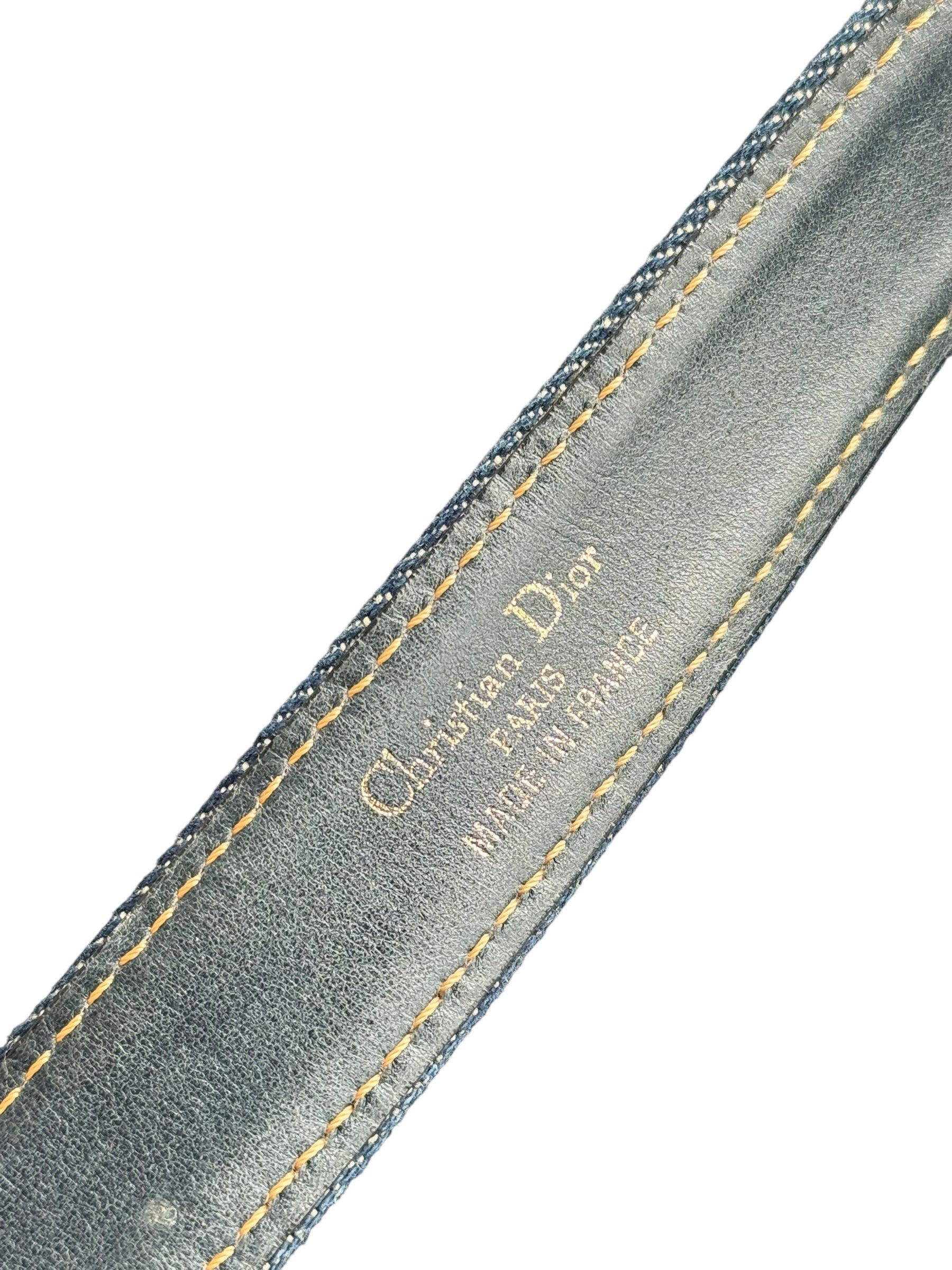 Christian Dior Denim CD Buckle Belt