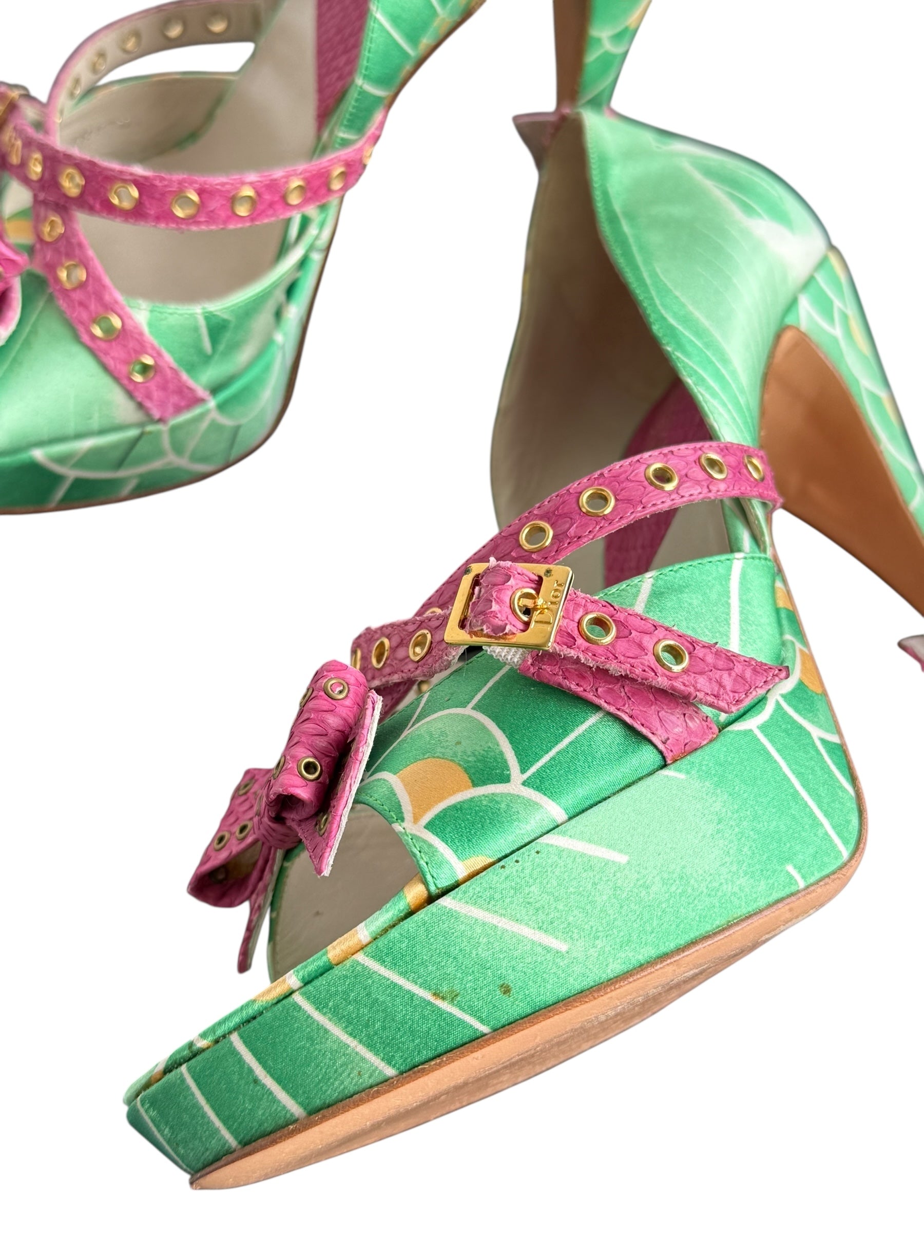 Christian Dior S/S 2003 Flower Platform Heels by John