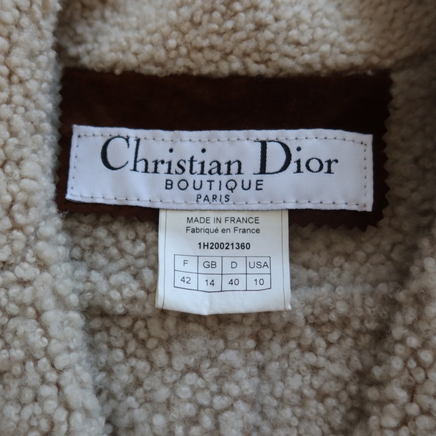 Christian Dior F/W 2002 Thin Lamb Shearling Jacket