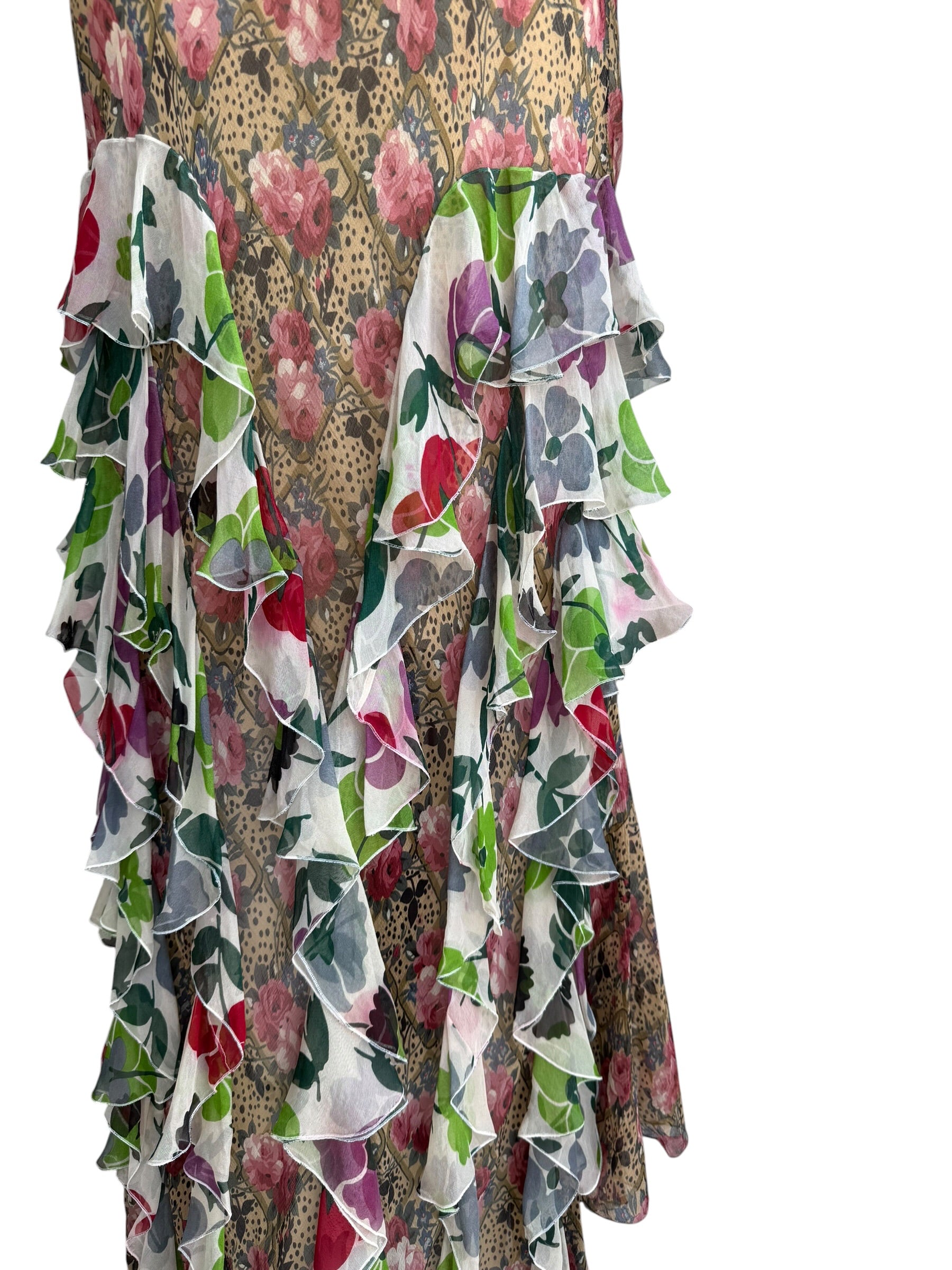 Christian Dior F/W 2001 Floral Silk Dress