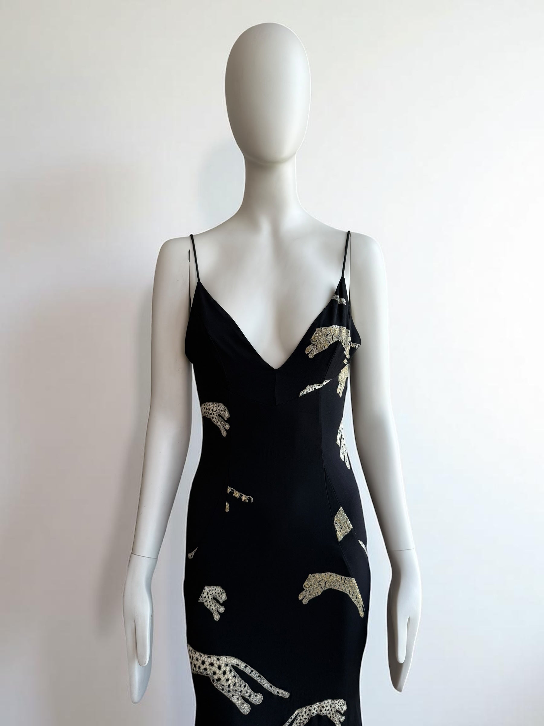 Roberto Cavalli F/W 2002 Leopard Silk Gown
