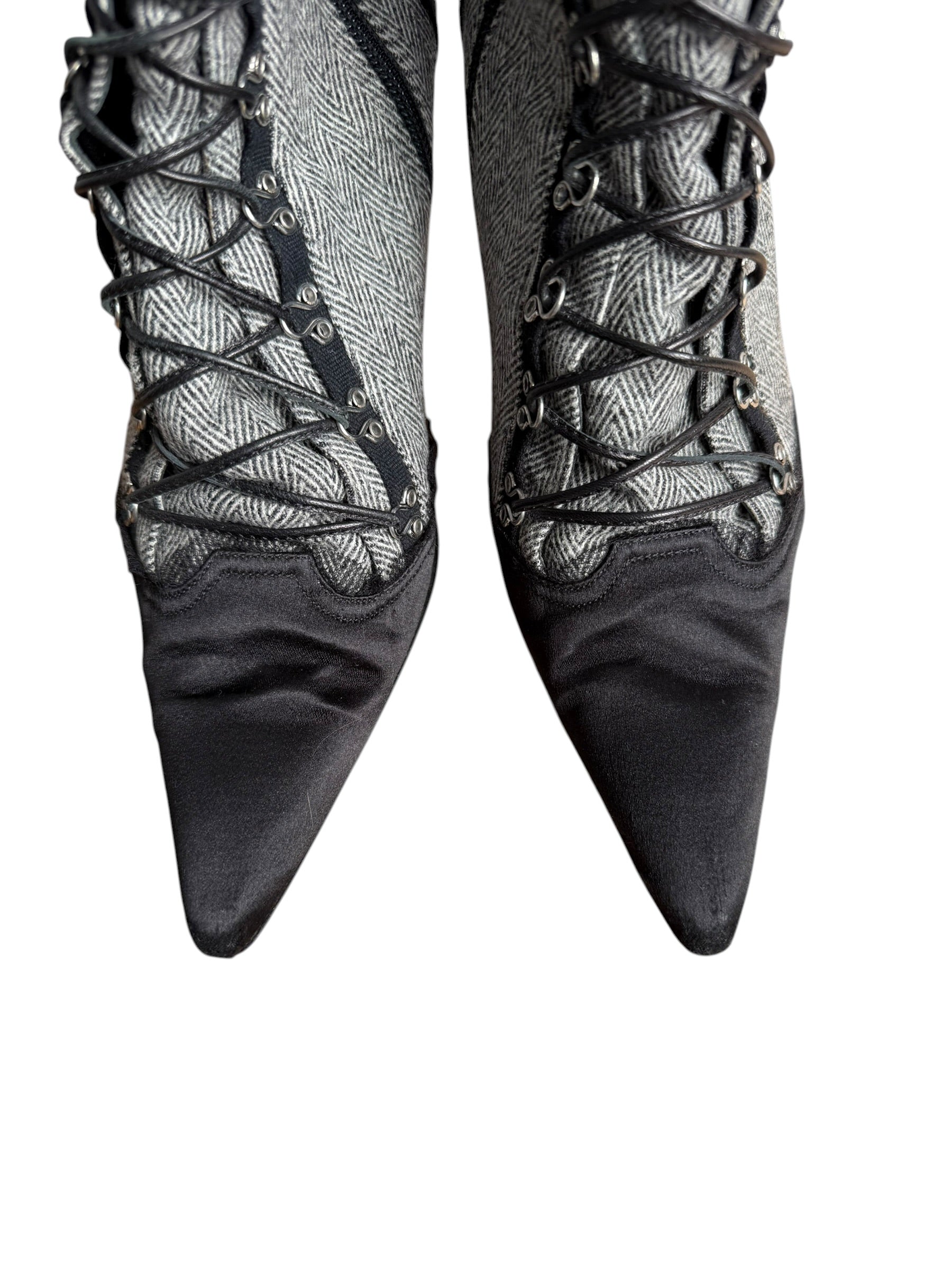 John Galliano 2000’s Lace-Up Knee-High Boots