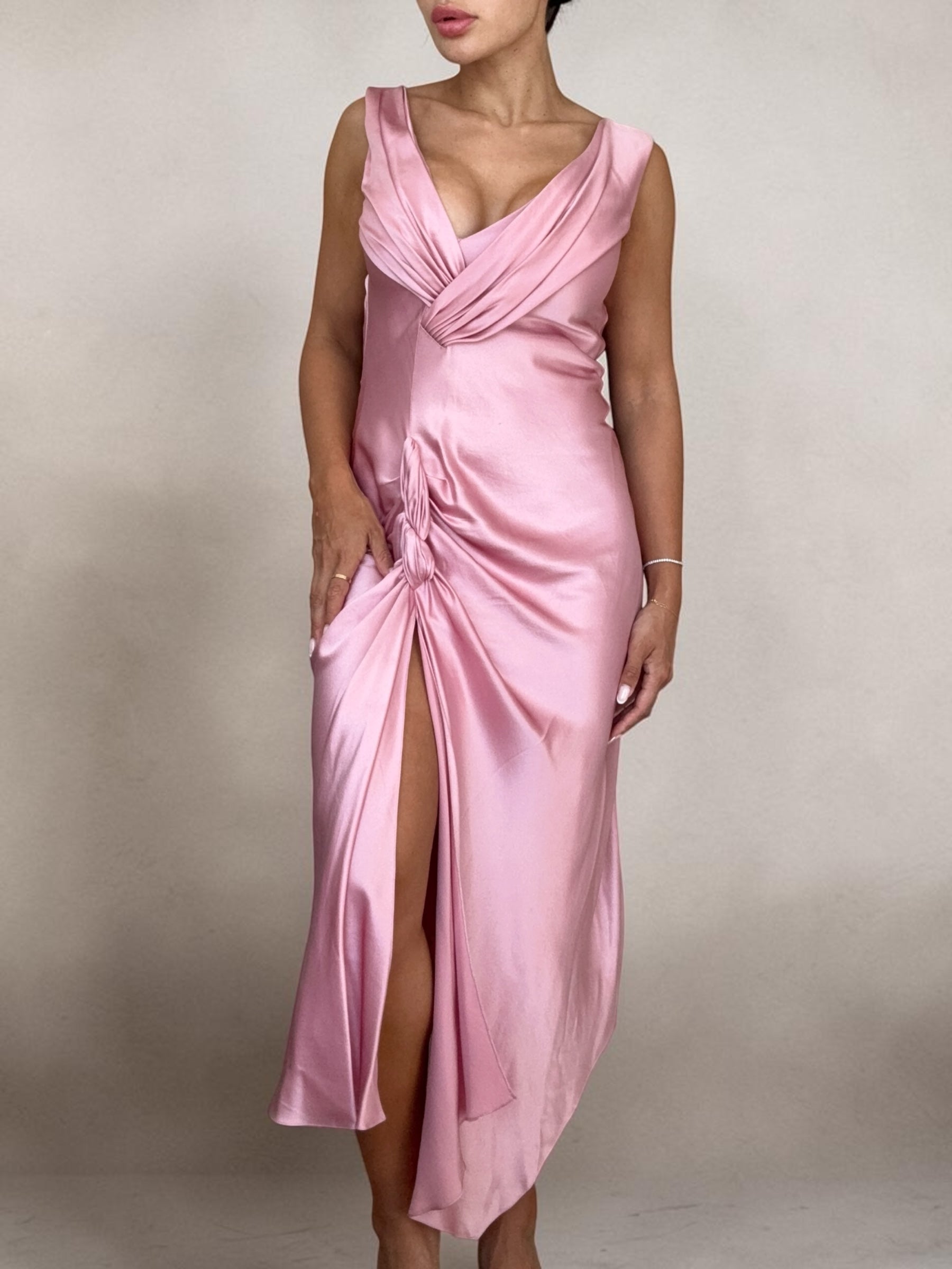 Christian Dior F/W 2003 Rose Pink Silk Gown