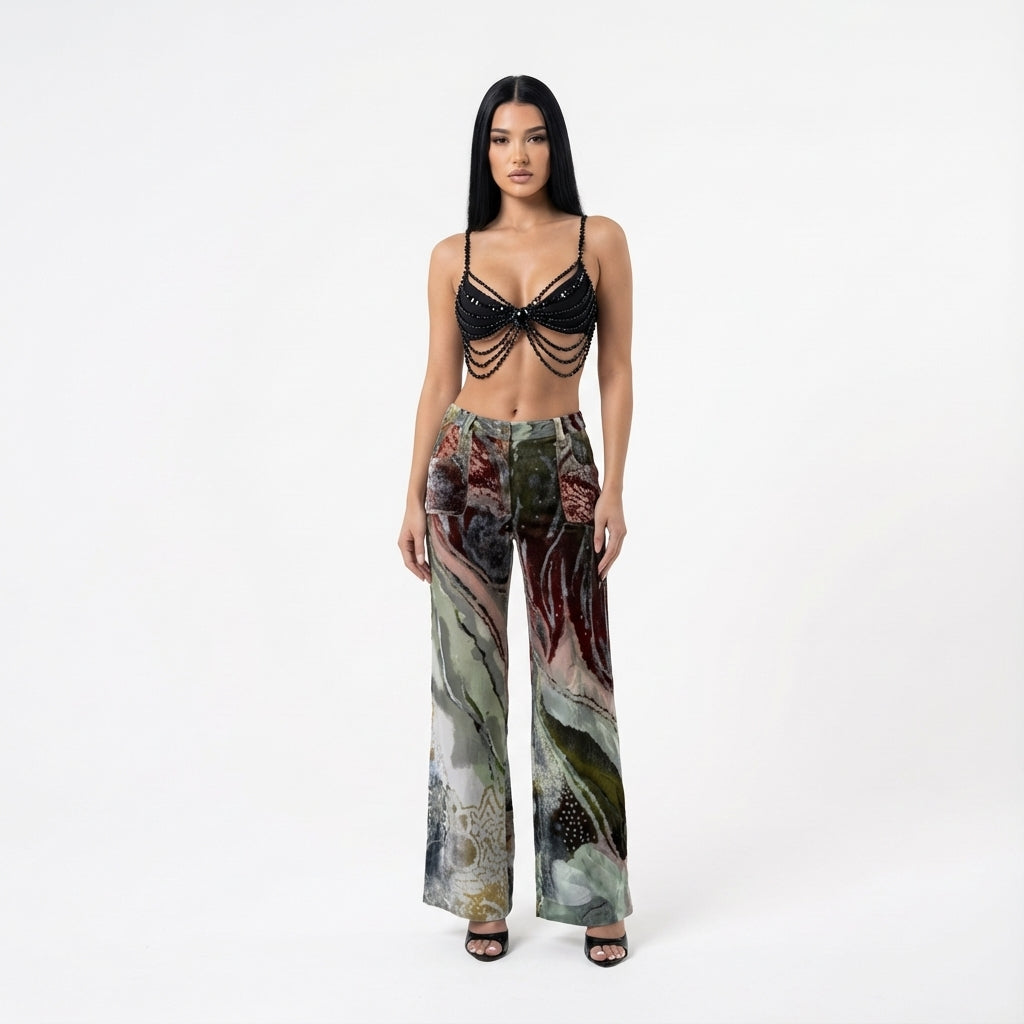 Christian Dior F/W 2001 Velvet Silk Pants