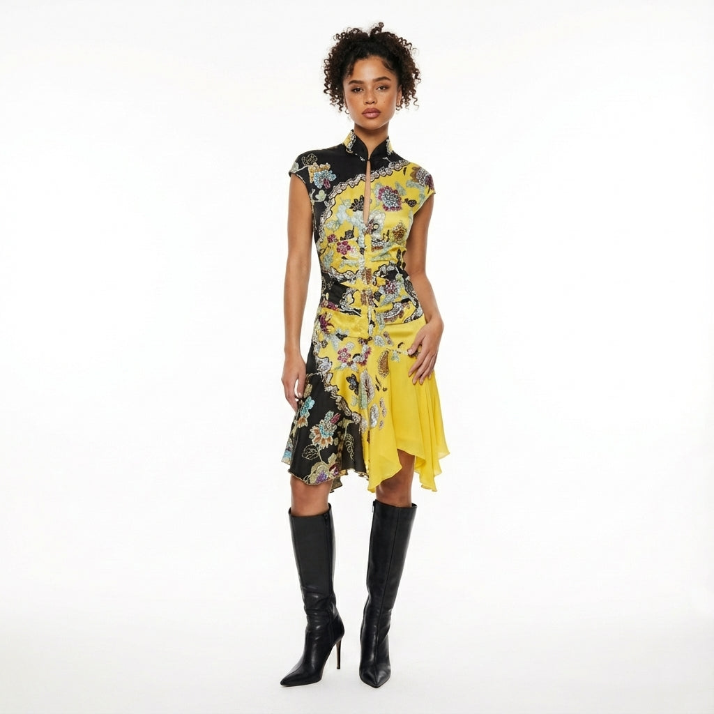Roberto Cavalli S/S 2003 Cheongsam Dress and Corset