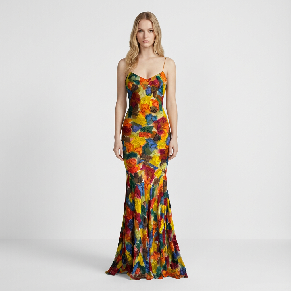 John Galliano S/S 2003 Velvet Silk Maxi Gown