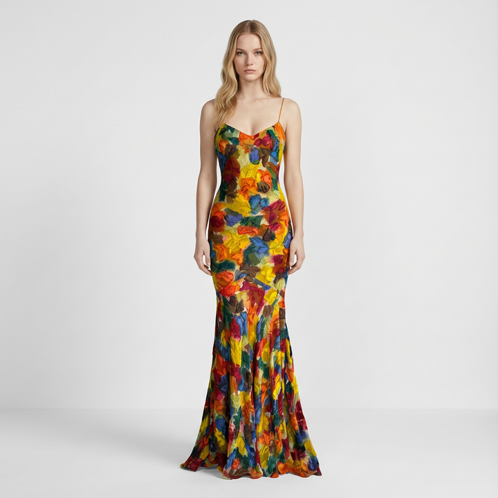 John Galliano S/S 2003 Velvet Silk Maxi Gown