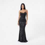 John Galliano S/S 2002 Formula 1 Silk Print Slip Maxi Dress