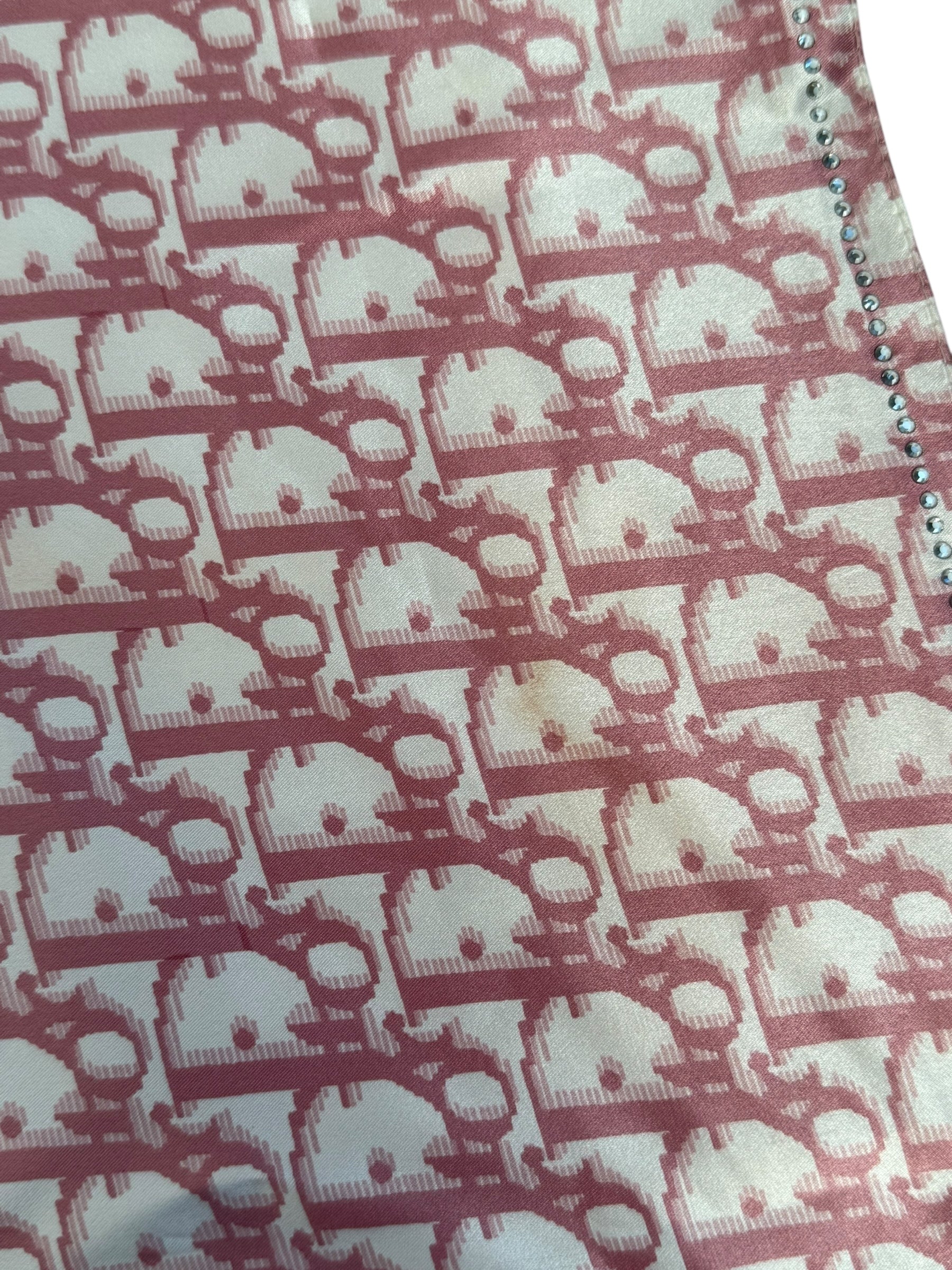 Christian Dior 2004 Pink Diorissimo Girly Scarf