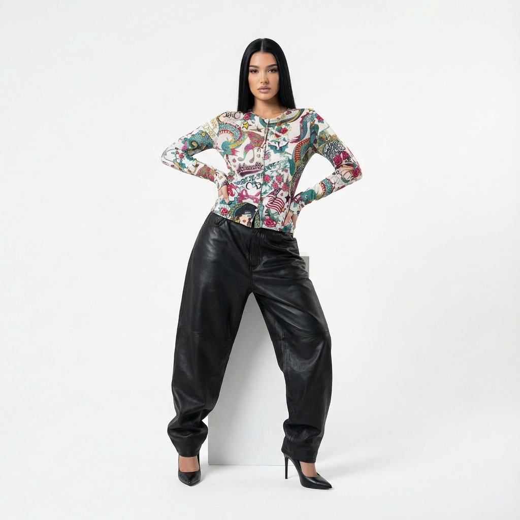 Christian Dior S/S 2004 Gispy Gitane Tattoo Cardigan
