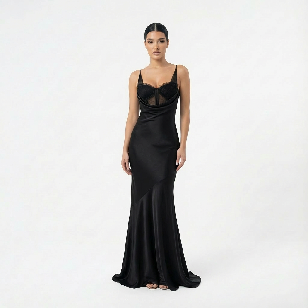 Alexander McQueen S/S 2004 “Deliverance” Corset Silk Evening Dress