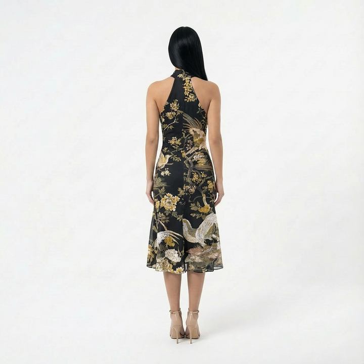 Roberto Cavalli F/W 2006 Floral Print Midi Dress