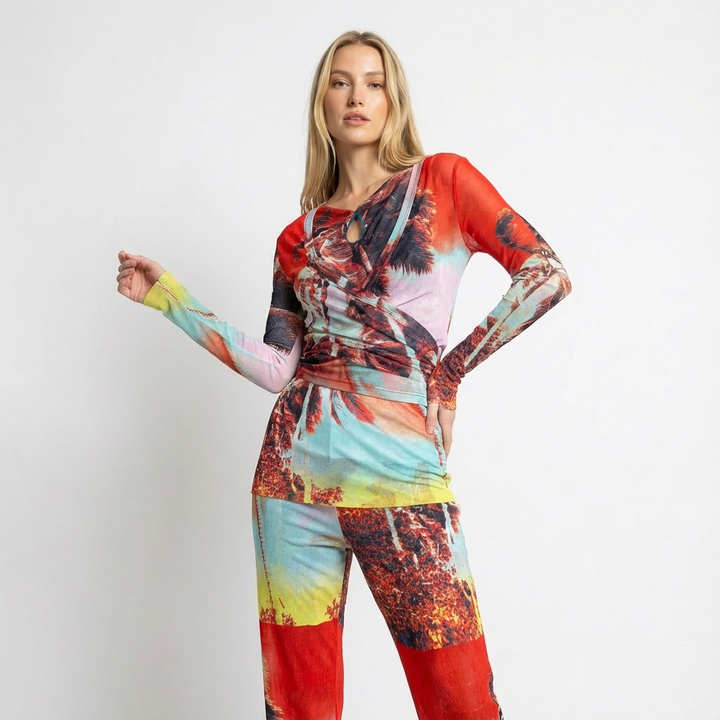 Jean Paul Gaultier Palm Sunset Mesh 3-Piece Set